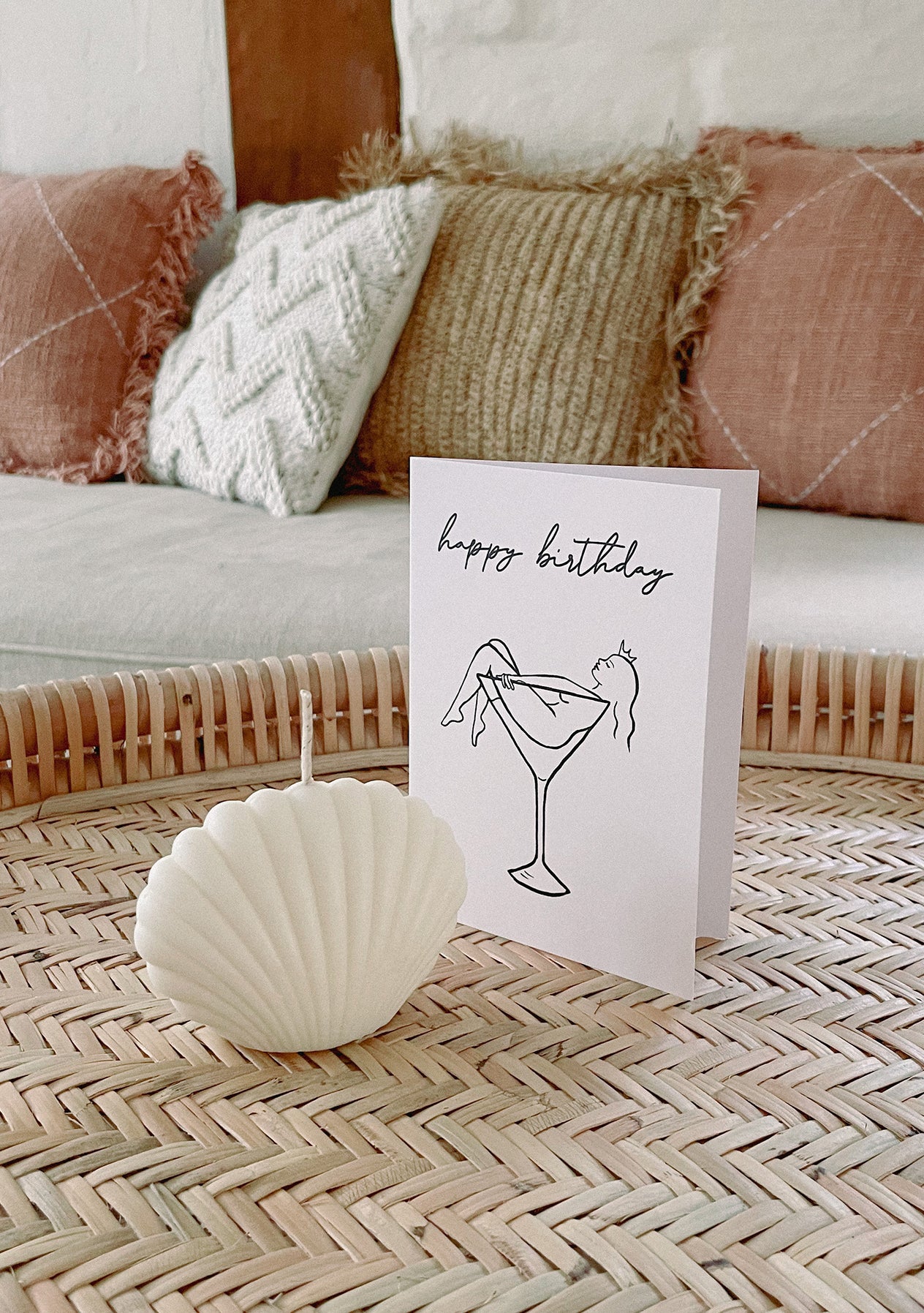 Happy Birthday Cocktail Card | black