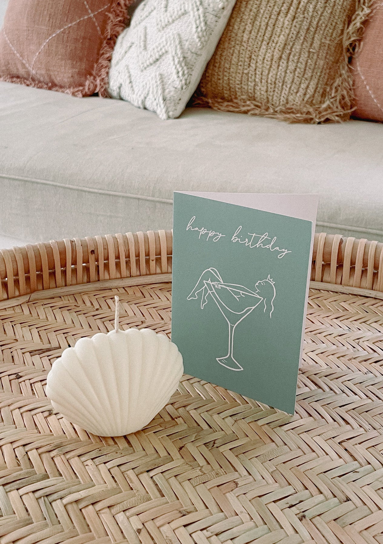 Happy Birthday Cocktail Card | aqua