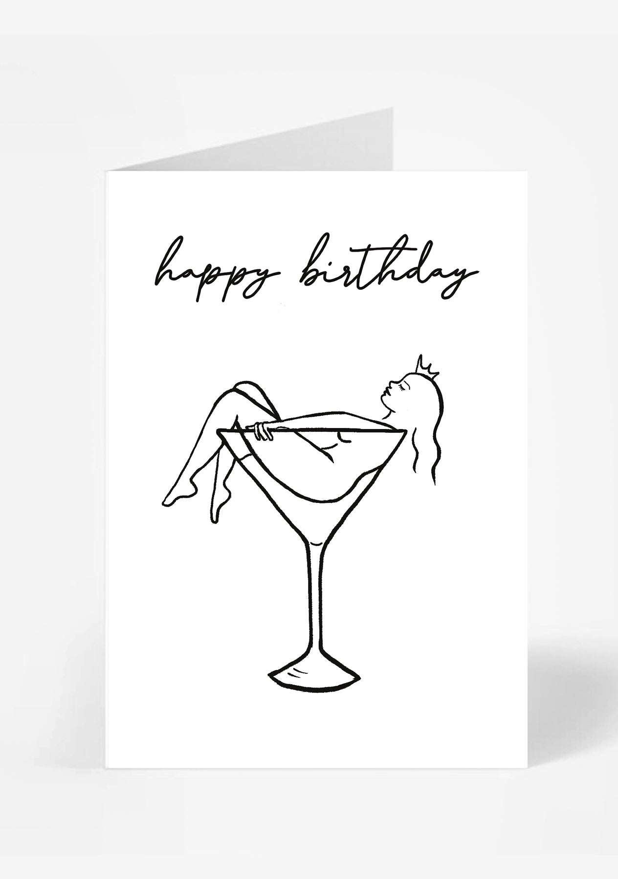 Happy Birthday Cocktail Card | black