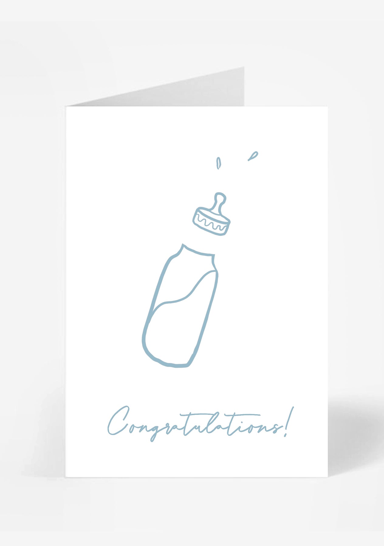 Congratulations (baby) Card | powder blue