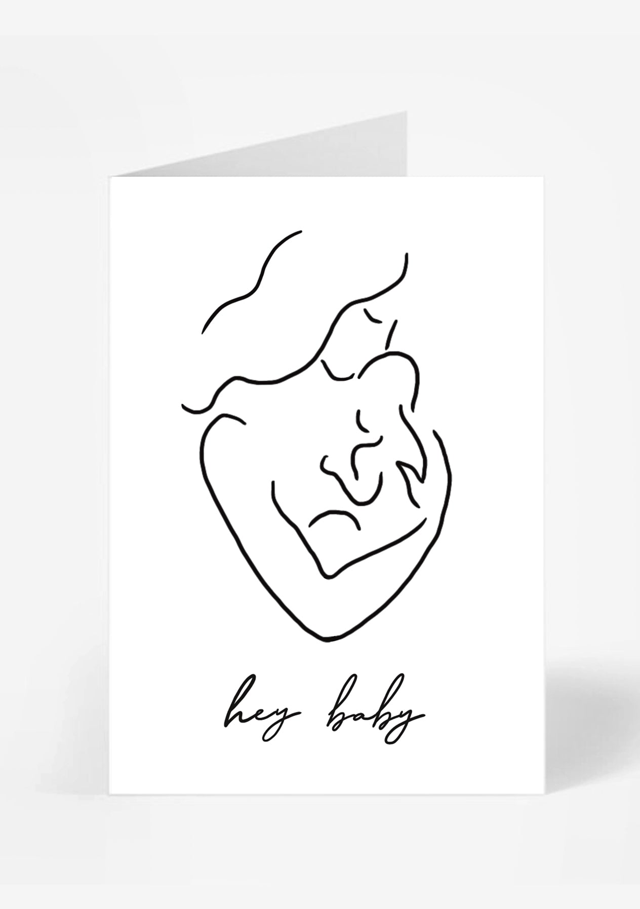 Hey Baby Card | black