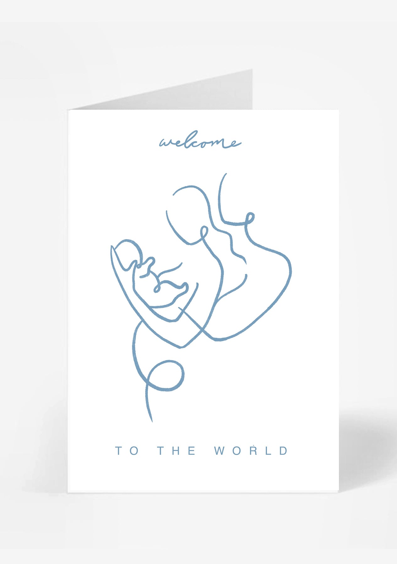 Welcome To The World Card | powder blue